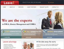 Tablet Screenshot of leavex.com